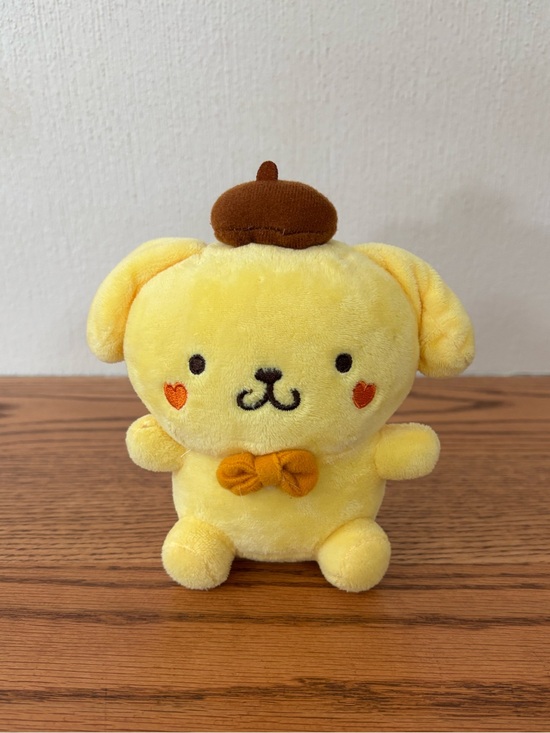 Sanrio Other - Sanrio Pompompurin Yellow Plush Beret Bow Tie Small Toy Clip On Keychain Bags